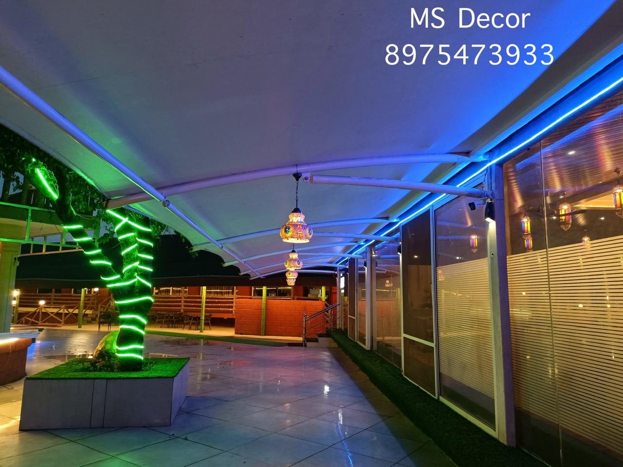 One Side Slope Tensile Structure